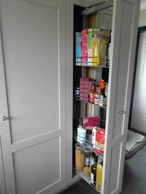 Bespoke kitchen larder cupboard installed in Essex