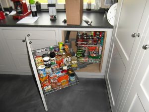 Bespoke kitchen corner cabinet installed in Essex
